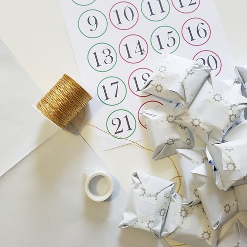 calendario dell'avvento fai da te